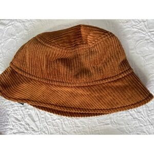 Zara Hat brown Corduroy Bucket Fleece‎ Lined For Women Size Small